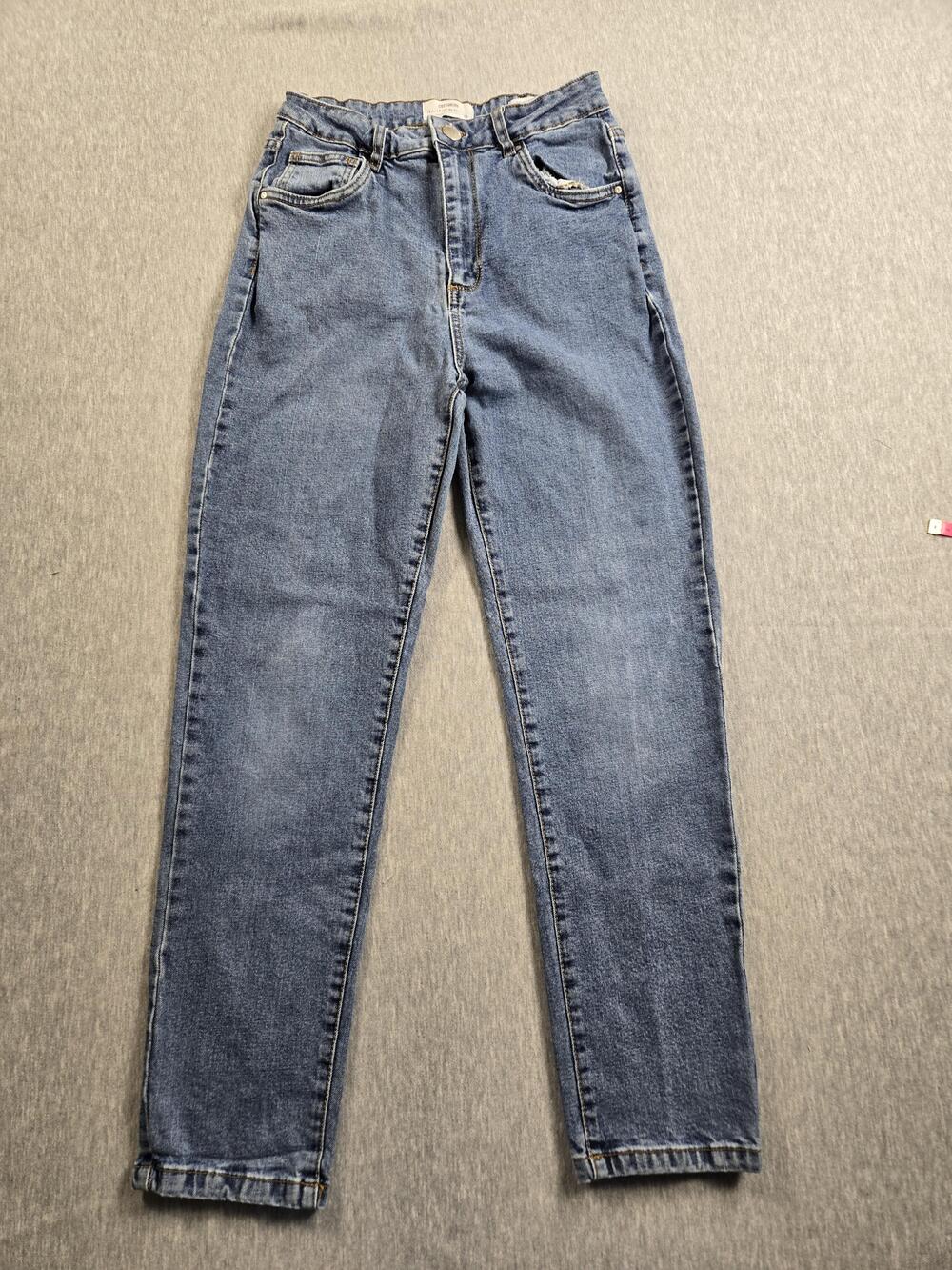 Cotton On Jeans Womens 12 Blue Stretch Mom Jean High Rise Tapered Denim Pants